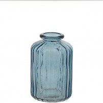 Vase Glas blau höhe 10 cm st 5.00